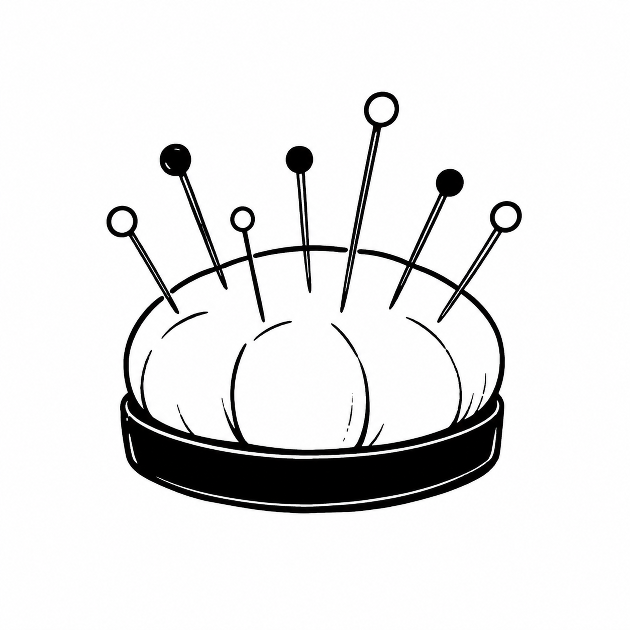 Illustration of a pincushion